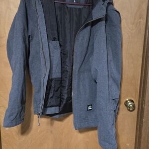 Men's Gray Hooded Ski Jacket